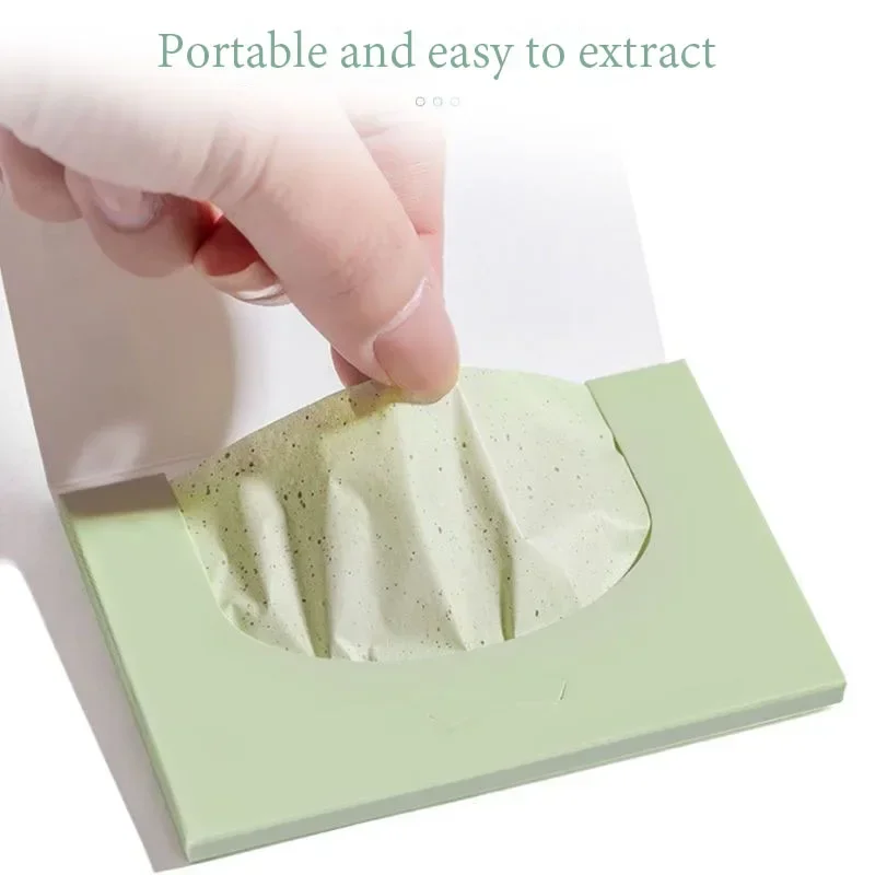 100pcs Matcha Facial Absorbent Paper Anti-Grease Face Oil Absorbing Sheets Oil Removing Paper Skincare Products for Women face oil absorbing paper