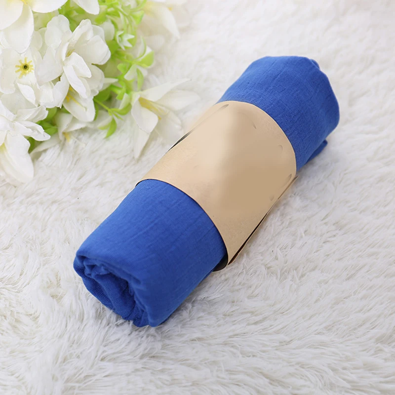 Royal Blue Scarf Women Cotton Hijabs Scarf Solid Color Ladies Shawls And Wraps Spring Summer Beach