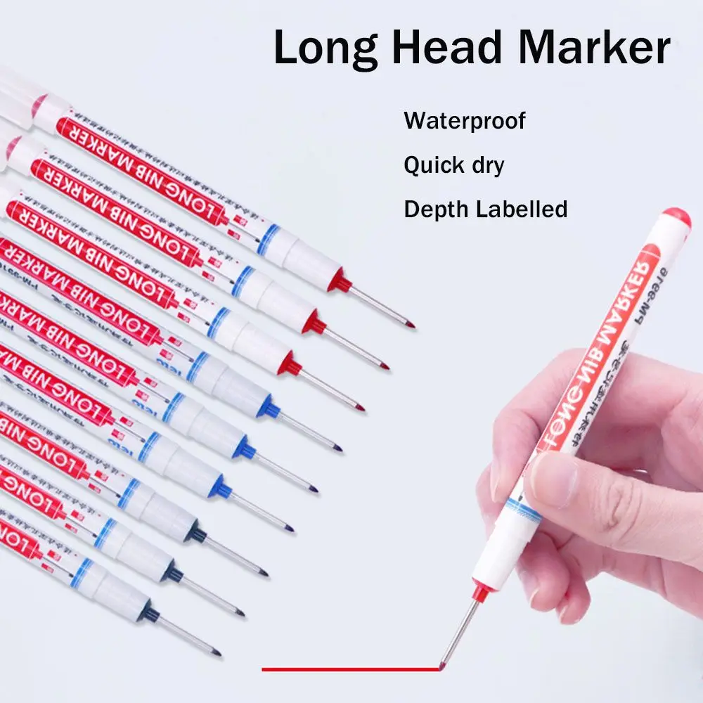 

Glass Woodworking Decoration Bathroom Depth Home Decor Long Head Markers Marker Pen Hareware Processing Deep Hole Marker