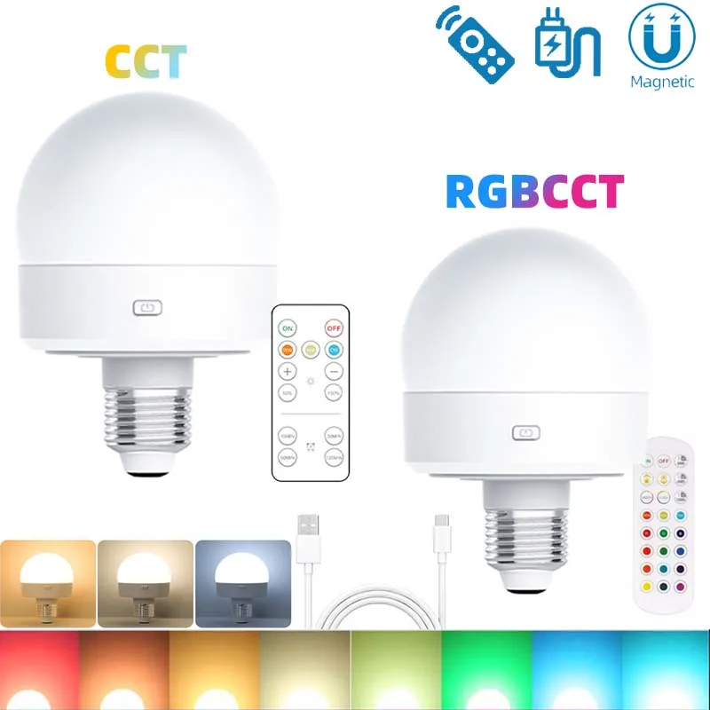 Rechargeable LED Ambient Night Light with Remote Control & Color Changing Features