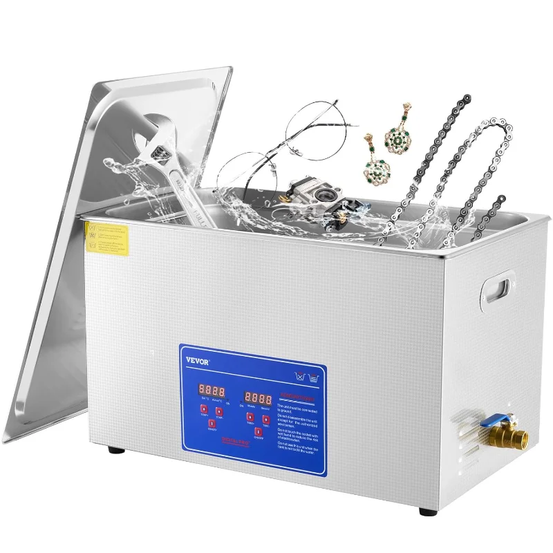 VEVOR 30L Ultrasonic Jewelry Cleaner with Heater