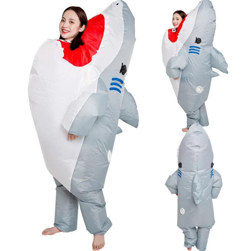 Adult Shark Inflatable Cosplay Costume Funny Cool Animal Cosplay Suits ...