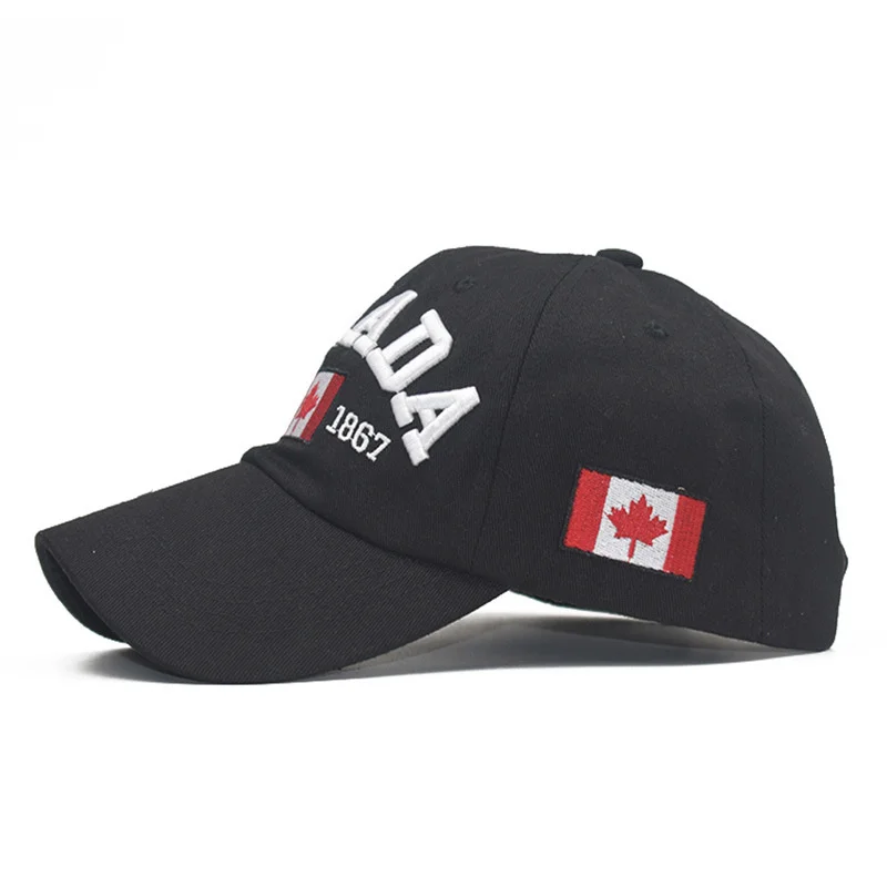 Canada Dad Unisex Cotton Baseball Cap Maple Leaf Flag Cap Embroidered Unisex Cap Outdoor Sun Hats for Adult 2
