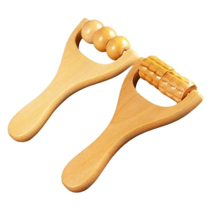 Wooden Face Massage Tools Set Kit Face Sculpting Tool Skin Care Facial Massager Cupping Contouring Facial Roller - 4