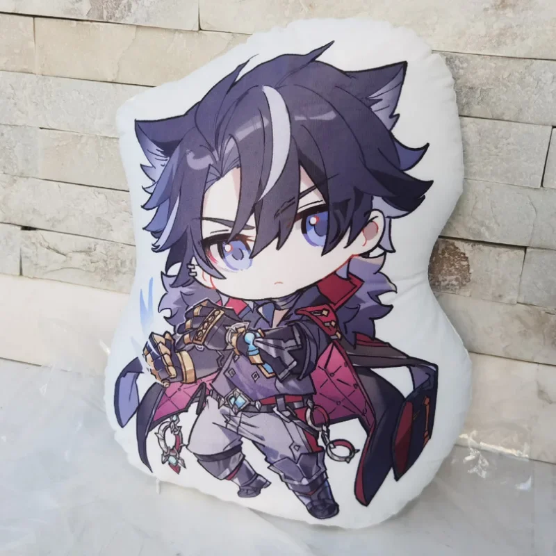 

Game Anime Wriothesley Cosplay Shaped Throw Pillow Soft Plush Stuffed Cushion Plushie Pillow Pendant Christmas Gift 38cm
