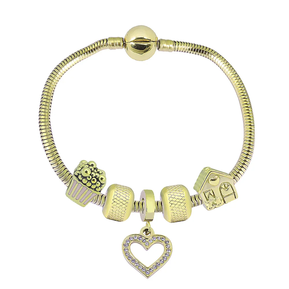 

Antique Original Elephant Key Lock Shape 9 Colors Charm Bracelets for Women Glass Beads Bracelet & Bangle DIY Jewelry Gifts
