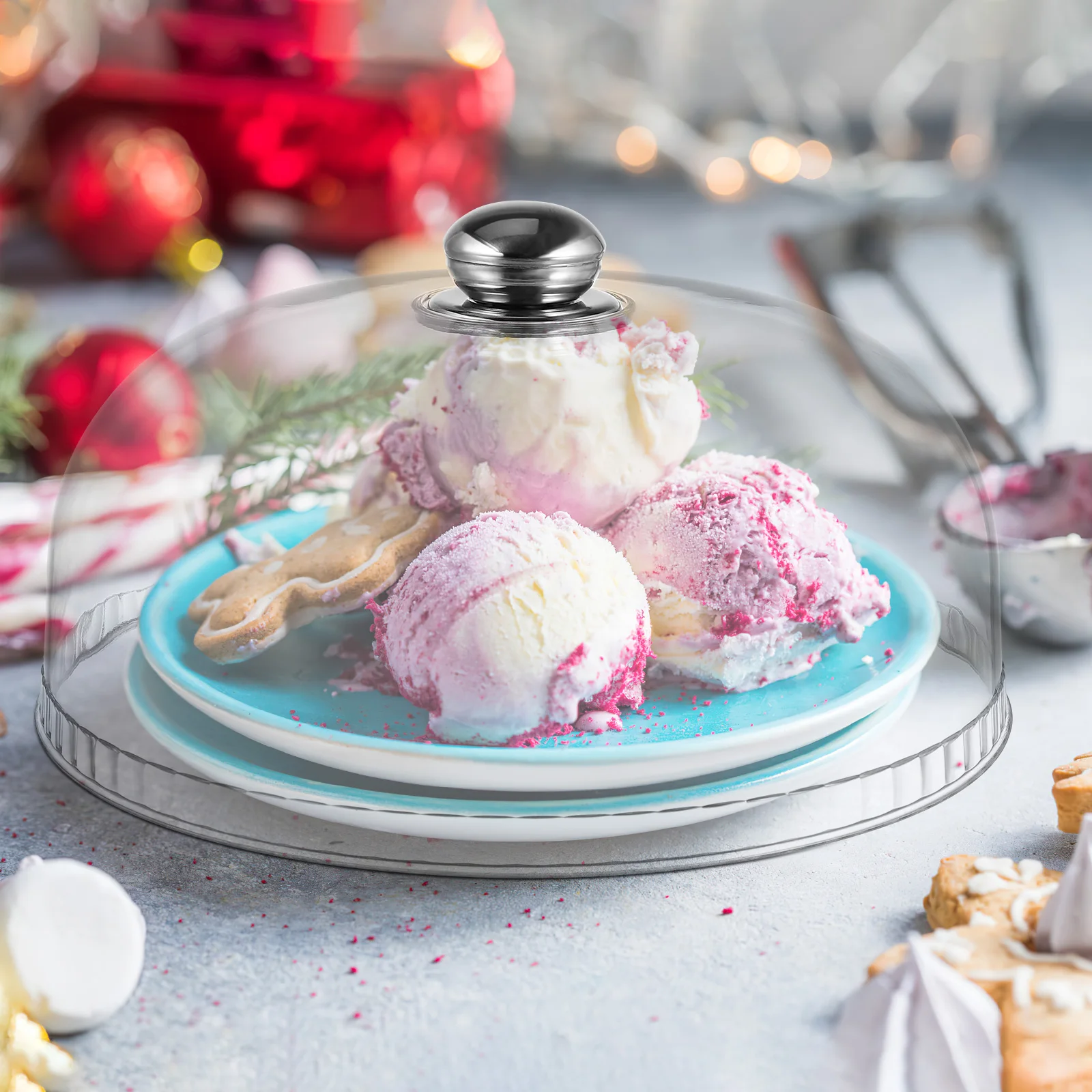 Food Cover Cover Dome Cake Food Dessert Cloche Display Stand Serving Plate Platter Protector Plastic Glass Cupcake Clear Lid Bell Covers