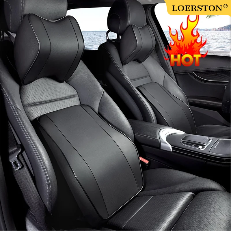 Car Neck Pillow Support Cushion Breathable Memory Foam Slow Rebound Guard Lumbar Accessories