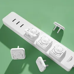 Baby Safety Child Electric Socket Outlet Plug Protection Security Two Phase Safe Lock Cover Kids Sockets Cover Plugs