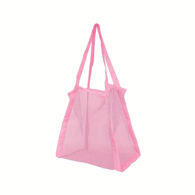 Summer Fashion Mesh Handbag Picnic Beach Bag Women Transparent Swim Storage Large Capacity Shopping Pack