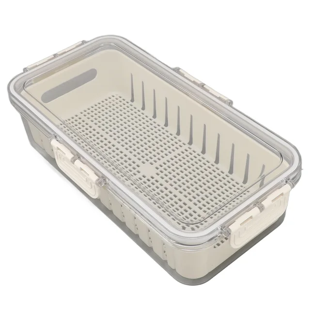 Réfrigérateur hermétique pour la cuisine et la salle à manger, stockage des aliments frais, BEAUCOUP l'horloge, multifonctionnel, réfrigérateur avec intérieur de proximité, bac à légumes 1