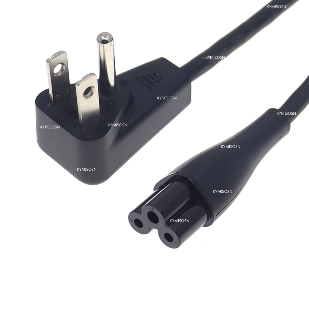 Шнур питания переменного тока на IEC320 C5, 90 градусов, 3 контакта, 18AWG 125 в, 7A, под углом вверх, NEMA 5-15P на C5, гнездовой кабель питания для очистителя воздуха, ноутбука