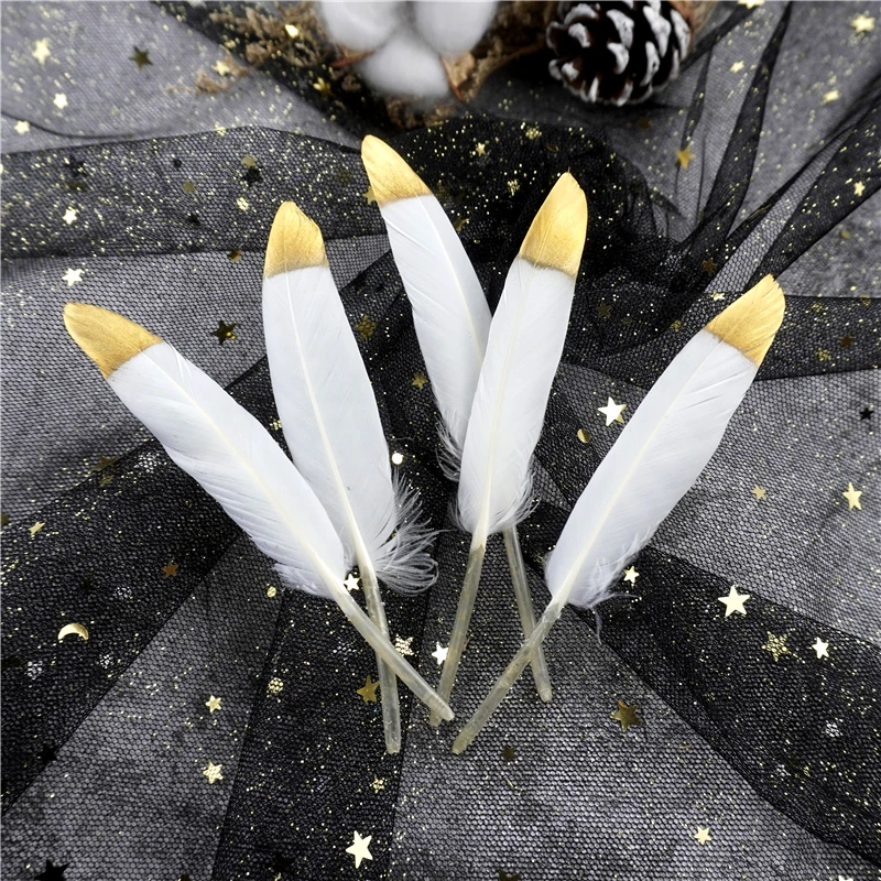 10pcs Gold Goose Feathers Bulk 6-8 inch 15-20cm Crafts DIY Cosplay Wedding  Party Halloween Decoration Goose Feathers - AliExpress