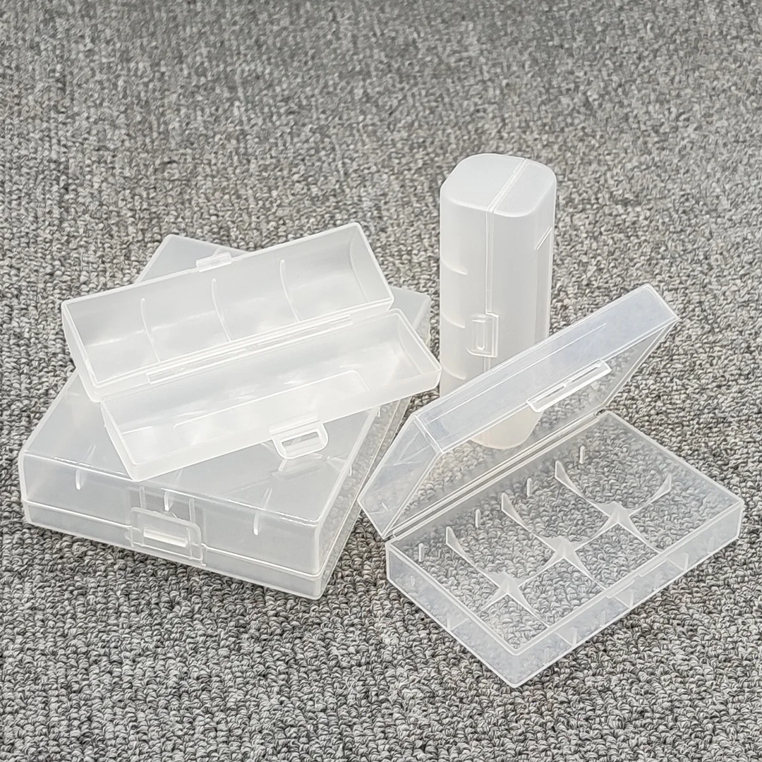 Battery Box 21700 Storage Box 21700 Hard Box Bracket Rechargeable Battery Power Bank Transparent Plastic Cover