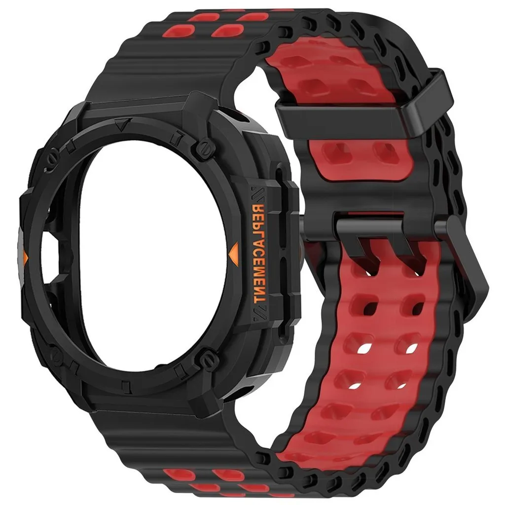 Premium Silicone Sport Band & Protective Case for 47mm Smartwatch - Durable Strap & Bracelet Cover