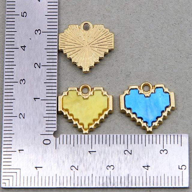 GTONEE 40 Pcs Enamel Heart Poker Card Charms Gold Metal Card Pendants for DIY Keychains Necklace Bracelet Earring Jewelry Making Craft Ornament