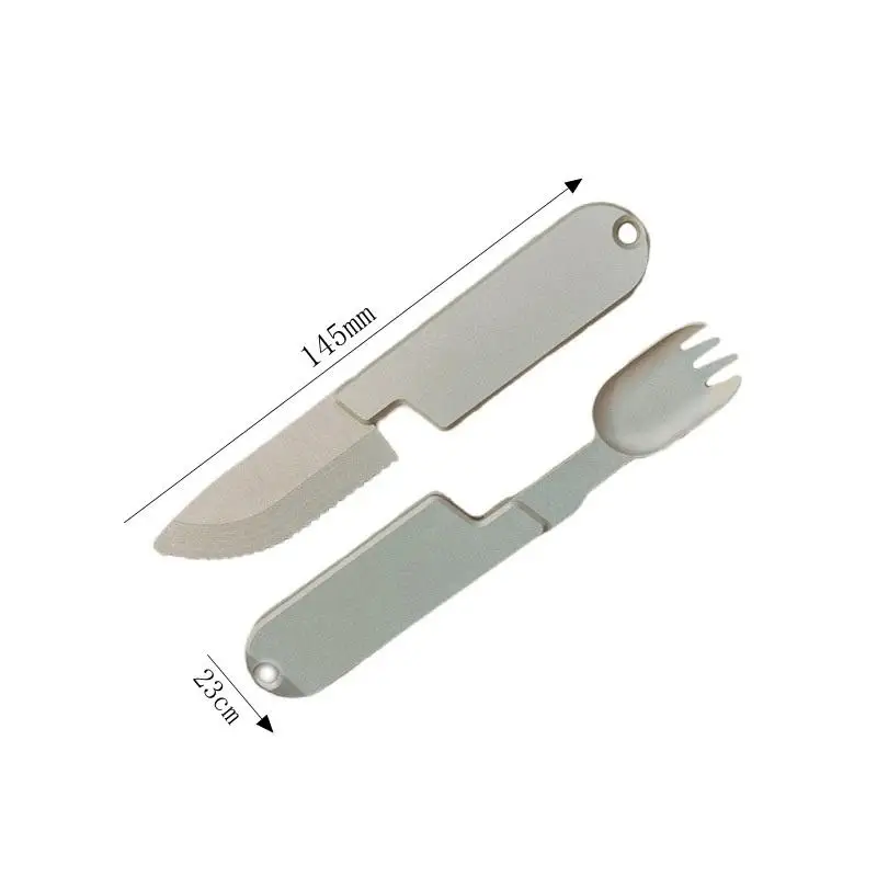 Hiking & Camping Multifunction Flatware Set: Stainless Steel 2 in 1 Fork Spoon