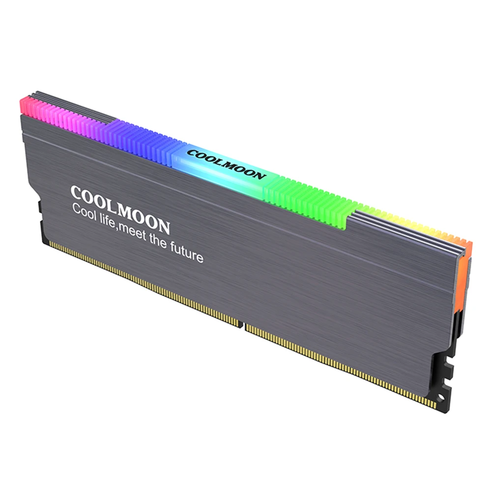 5V-3PIN ARGB DDR4 DDR3 soğutucu bellek isı emici Aura Sync isı serpme soğutucu termal silikon Pad ile masaüstü bilgisayar için