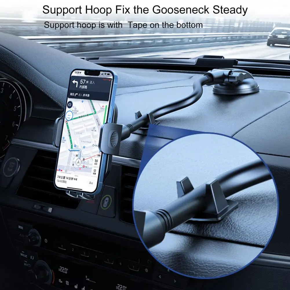 Unobstructed View  Practical Car Air Vent Clip Mount Mobile Phone Stand Non-slip Phone Holder Extended Arm Span   Car Accessory