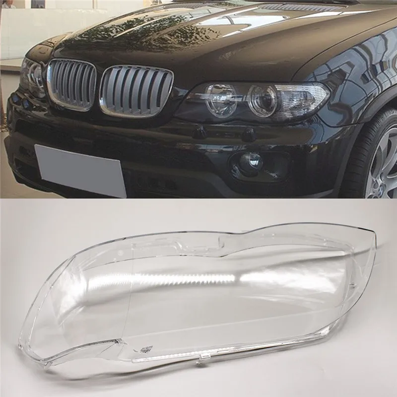 1 Pair Headlight Glass Headlight Lens Cover (No glue) Car Accessories