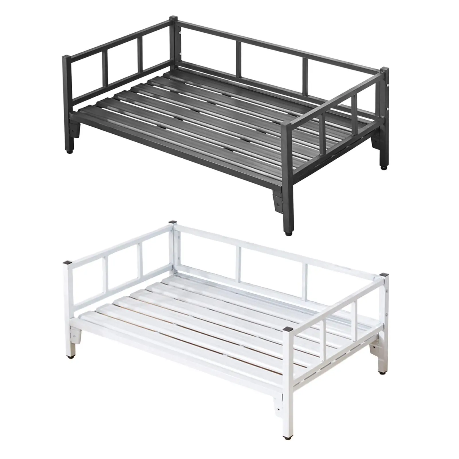 Dog Bed with Rails, Pet Supplies, Non-Slip Feet, Adjustable Height, Breathable,