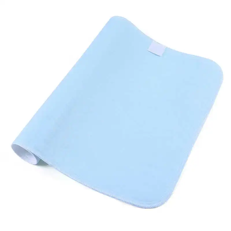 2pcs Reusable Washable Pad Absorbent Pad Adults Incontinence Blue + White 45 * 60cm Elderly Disabled incontinence bed pad