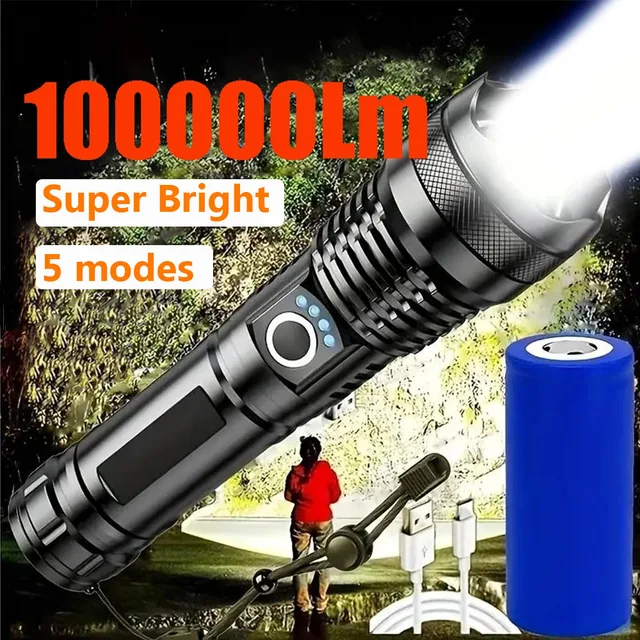 Linterna LED Táctica de Alta Potencia: Tu Compañera Ideal para Aventuras al Aire Libre