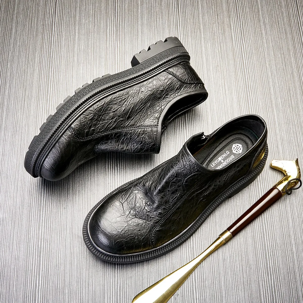 Original Designer Shoes Autumn Men Dress Shoes High Quality Genuine Leather Shoes Men Autumn Winter Cowhide Business Men Shoes