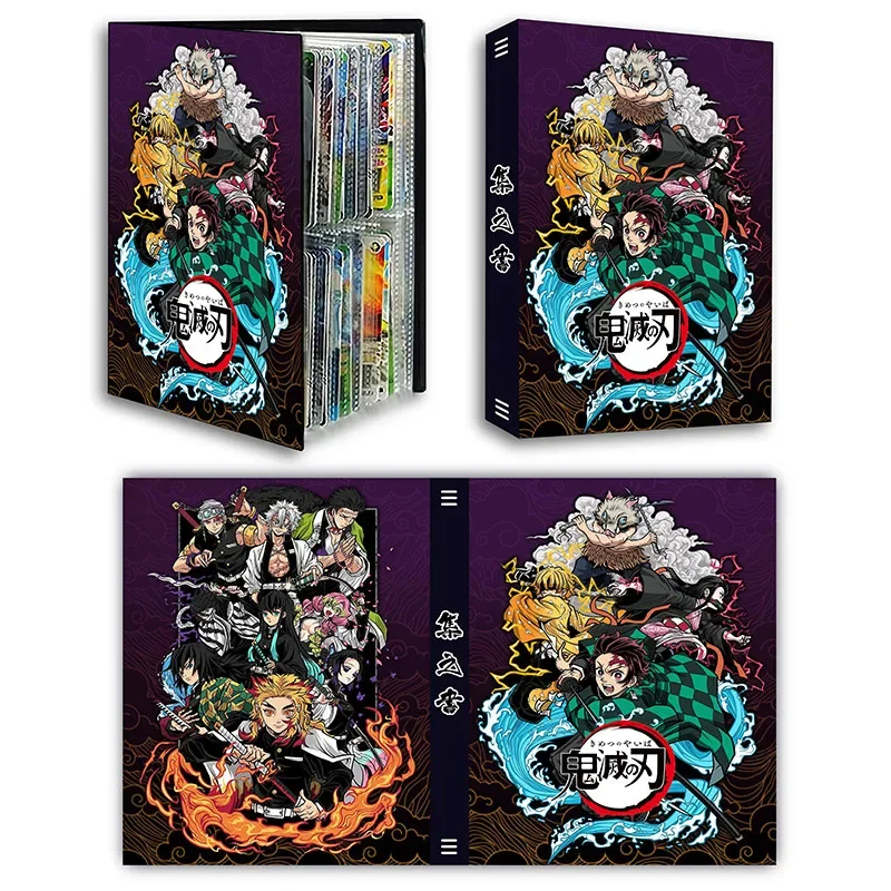 Game Card Holder Binder 240pcs Demon Slayer Kamado Tanjirou Card Album Book Card Games Playing Cards