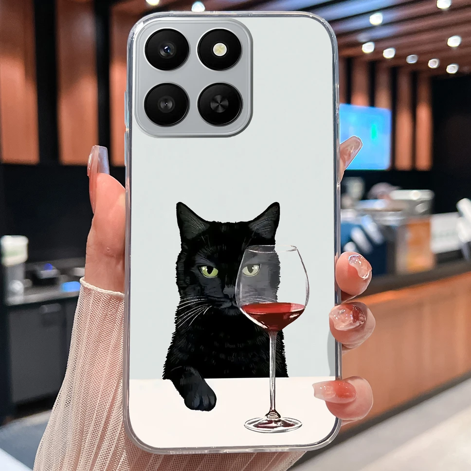 Lovely Animal Cartoon Soft TPU Transparent Silicone Phone Case -