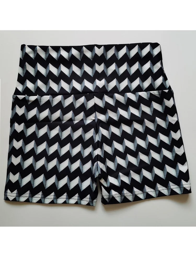 Sexy Shorts Women's Shorts New Geometric 3D Digital Folded Printed Yoga Sports for Summer Push Up Spandex Soft Workout Tights