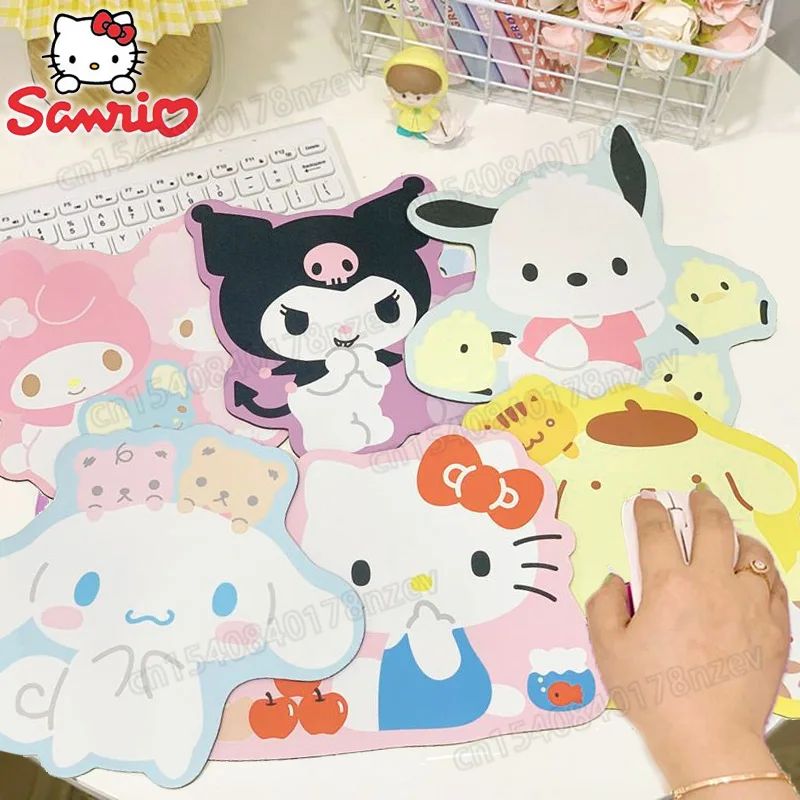 

Cute Sanrio Kuromi Cinnamoroll Mouse Pads Anime Cartoon Melody Anti-Slip Desk Pad Computer Keyboard Pad for Girls Kawaii Gift