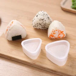 Triangular Sushi Rice Ball Maker Mould Set - Transparent Kitchen Gadget for Easy Onigiri Preparation (2PC S with  L)