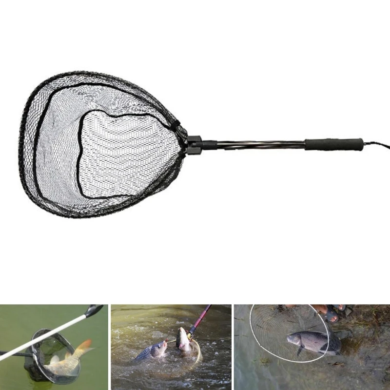 Aluminum Alloy Fishing Landing Net Non-Slip Folding Fishing Net for Safe  Fish Catching and Releasing Easy to Use