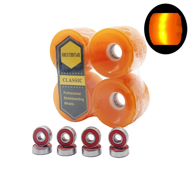 Roues Cruiser 78a Roues Skateboard 52mm 78A - Lot De 4 Avec Roulements - PU Haut Rebond Wheels Skate 52mm