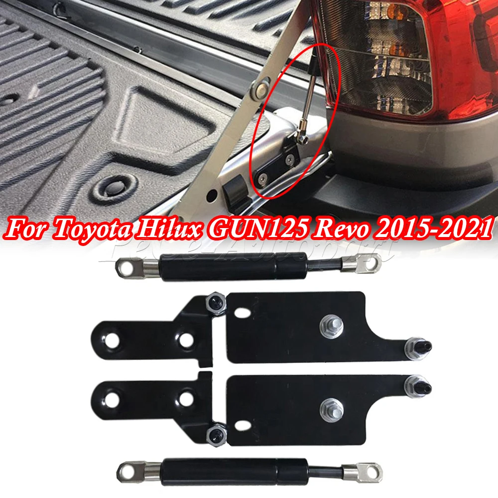 A Pair For Toyota Hilux GUN125 Revo 2015-2021 New Car Rear Tailgate Slow Down Support Rod Lift Strut Bar Gas Shock Damper