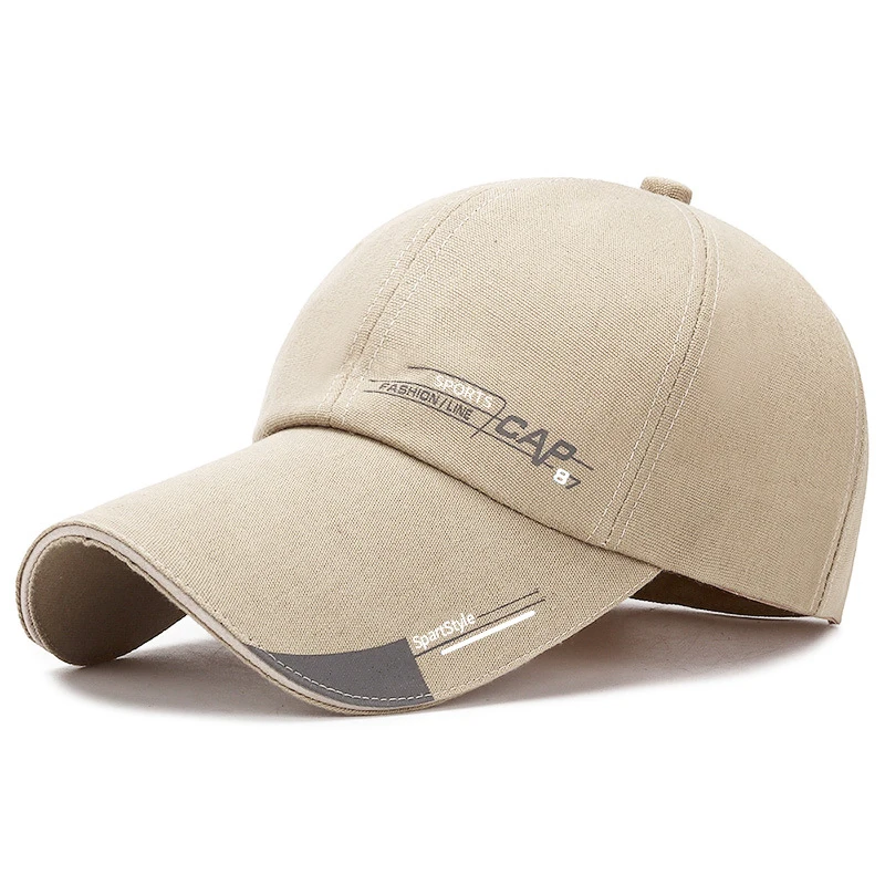  - Summer New Sports Cap Mens Hat for Fish Outdoor Fashion Line Baseball Cap Long Visor Brim Shade Snapback Sun Hat Bone Gorras