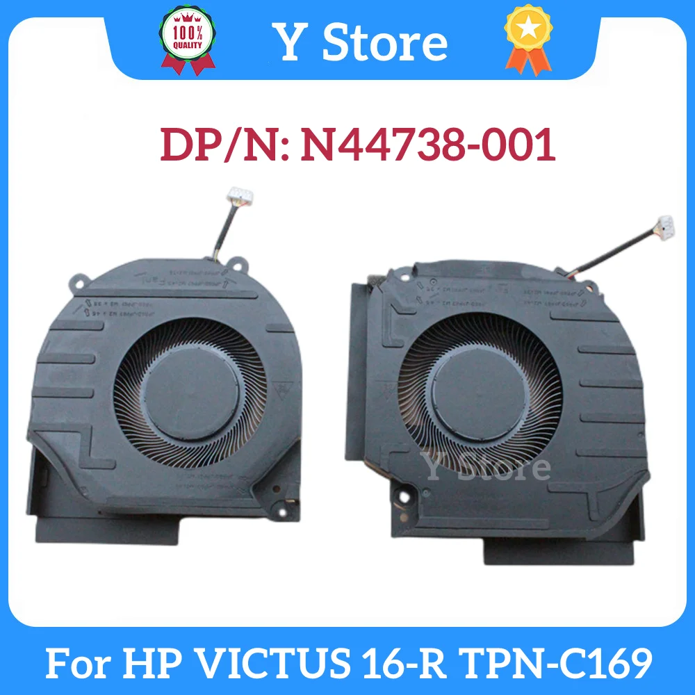 

Y Store New Original Laptop CPU Cooling Fan For HP VICTUS 16-R TPN-C169 RTX40 GPU MG75091V1-C180/C190-S9A 12V 9.60W N44738-001