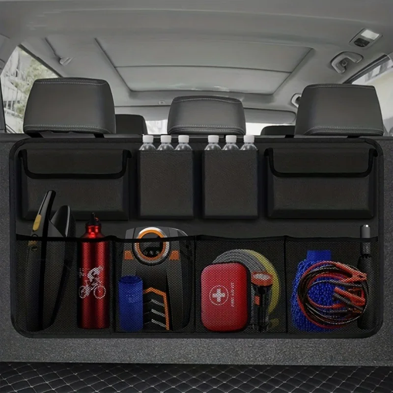 Car Seat Back Storage Hanging Bag SUV Car Waterproof Storage Box Mesh Pocket Interior Supplies