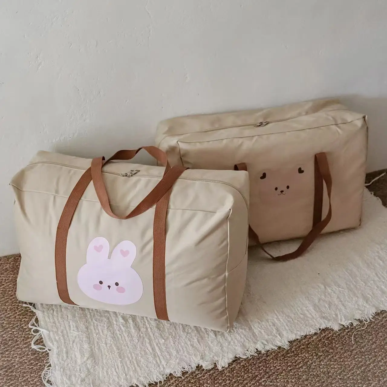 Cartoon Mommy Bag Large Capacity Kindergarten Quilt Storage Bag Moving Artifact Oxford Essential for Outdoor Travel travel bag diaper bag maternity bag