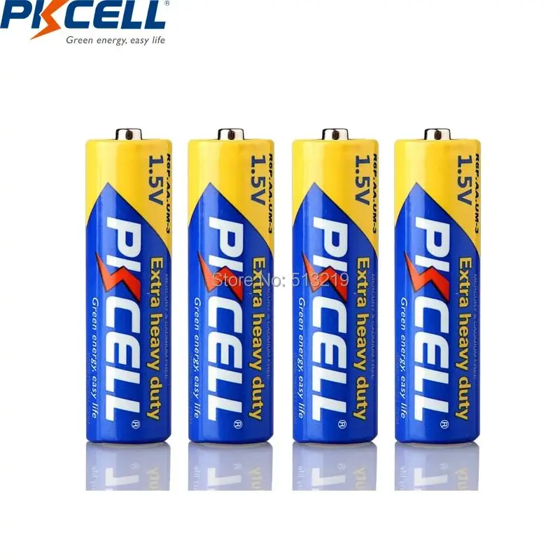 20Pcs/PKCELL AA 1.5v R6P UM3 Carbon Duty Disposable Batteries for camera calculator mp3 player
