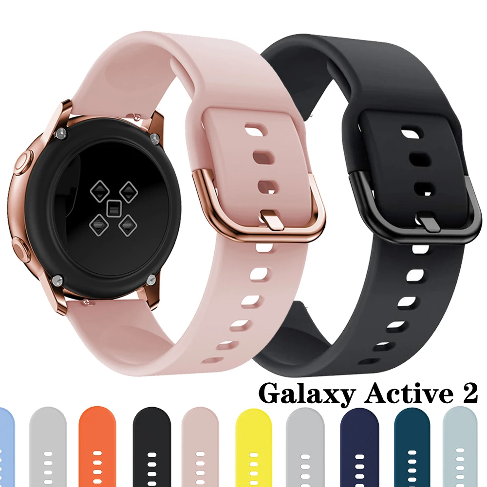 New 2022 20Mm Sports Wristband For Samsung Galaxy Watch Active 2 Watch Band Silicone Watch Band 20Mm