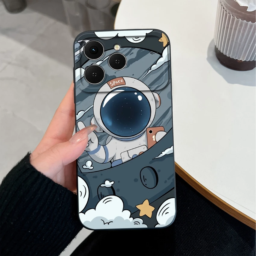 Lovely Panda Liquid Silicone Anti-Slip Phone Case with Camera Protection