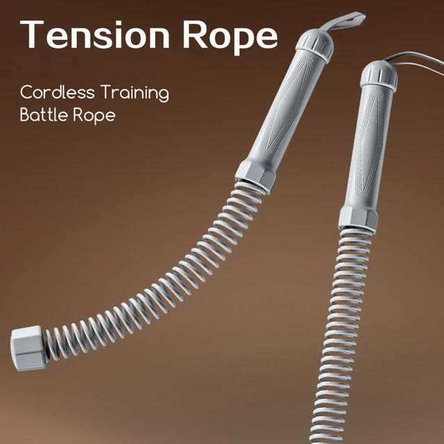 Strength Training Bar Exercise Rope Quiet Cordless Training Rope Portable Weighted Battling Rope For Home Gym Strength Workout 5