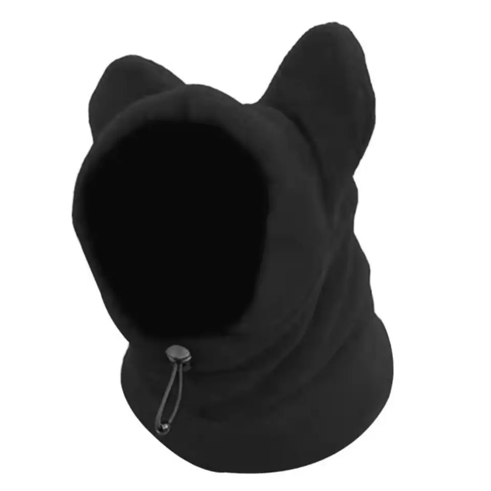 Adjustable Fleece Dog Bat Hat for Winter Comfort