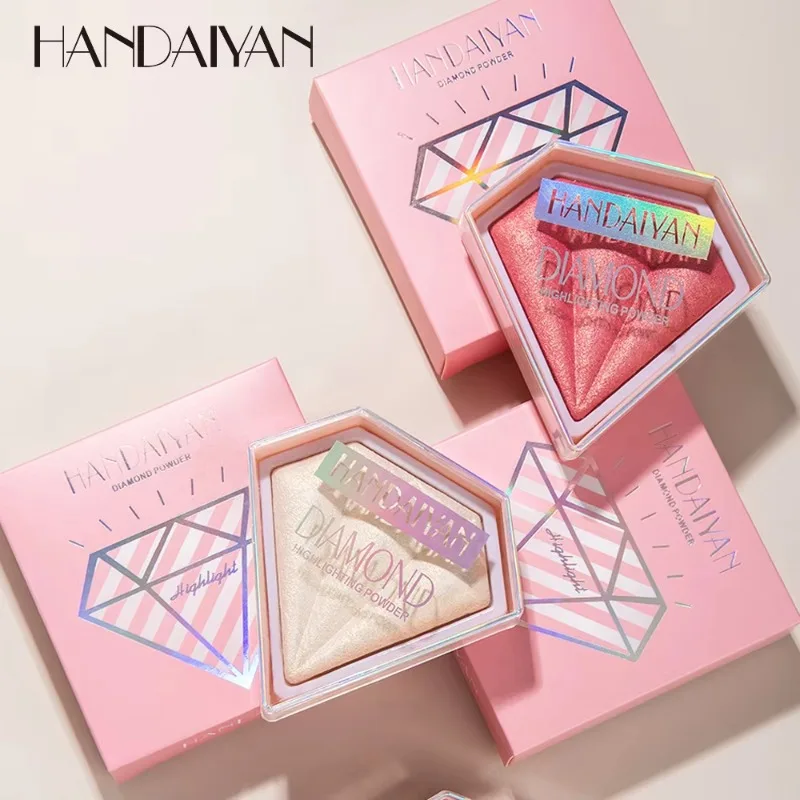 Face Highlighter 5 Colors Diamond Glitter Highlighter Powder Face Makeup Highlight Glow Shine Metallic Brighten Body Contour