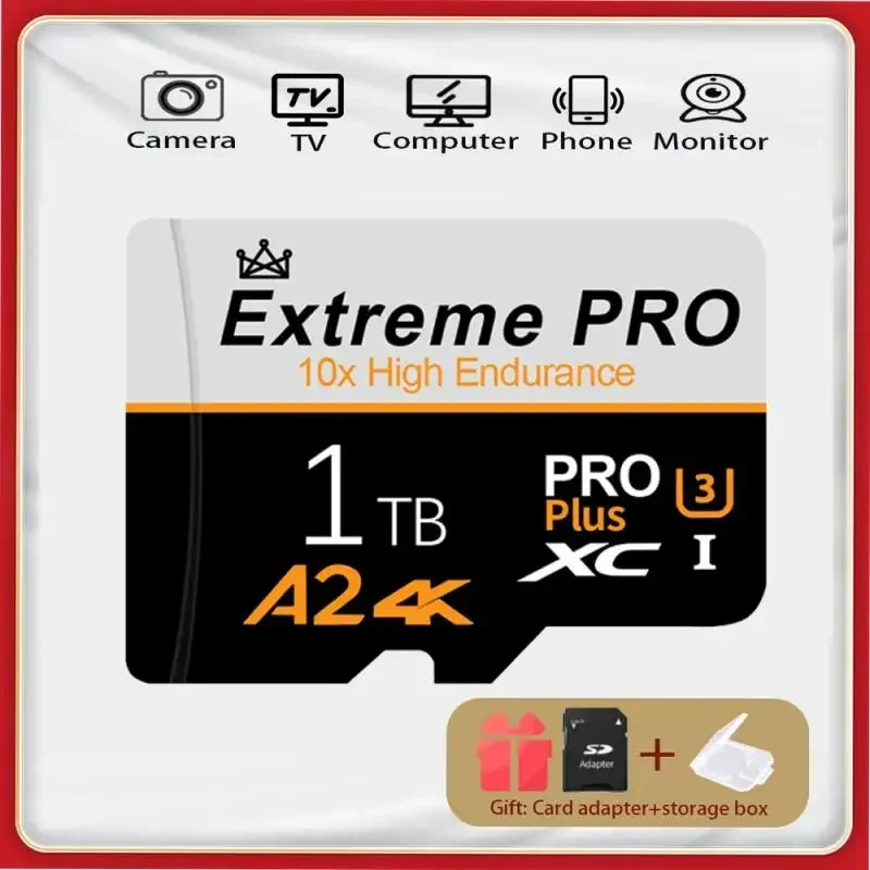 2TB Memory Card Extreme Pro Mini SD Card U3 V30 TF Card Class 10 High Speed Flash Card 1TB 512GB 256GB 128GB SD Memory Card