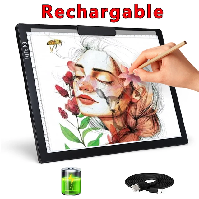 Rechargeable A4 Led Light Pad Tracer Wireless LED Light Box for  TracingTracing Light Pad Battery Tracing Light Boxes for Diamond -  AliExpress