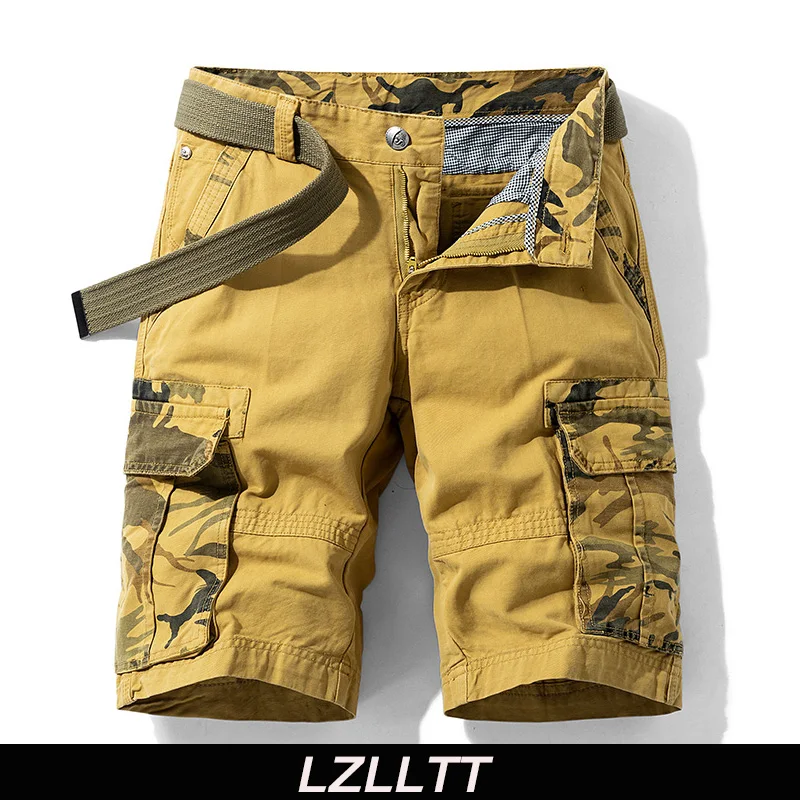 New Summer Men Cargo Camouflage Shorts Mens Cotton Beach Multi Pocket ...