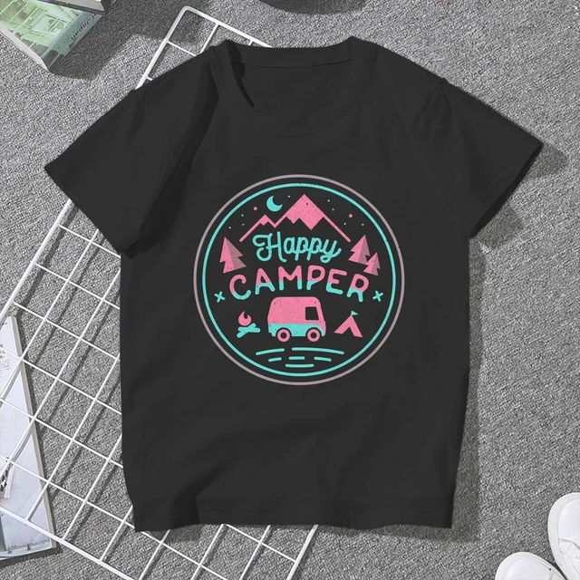 Camp I'm Just Here For The Hookups T Shirt Punk Women's Tees Summer  Harajuku O-Neck Polyester TShirt - AliExpress